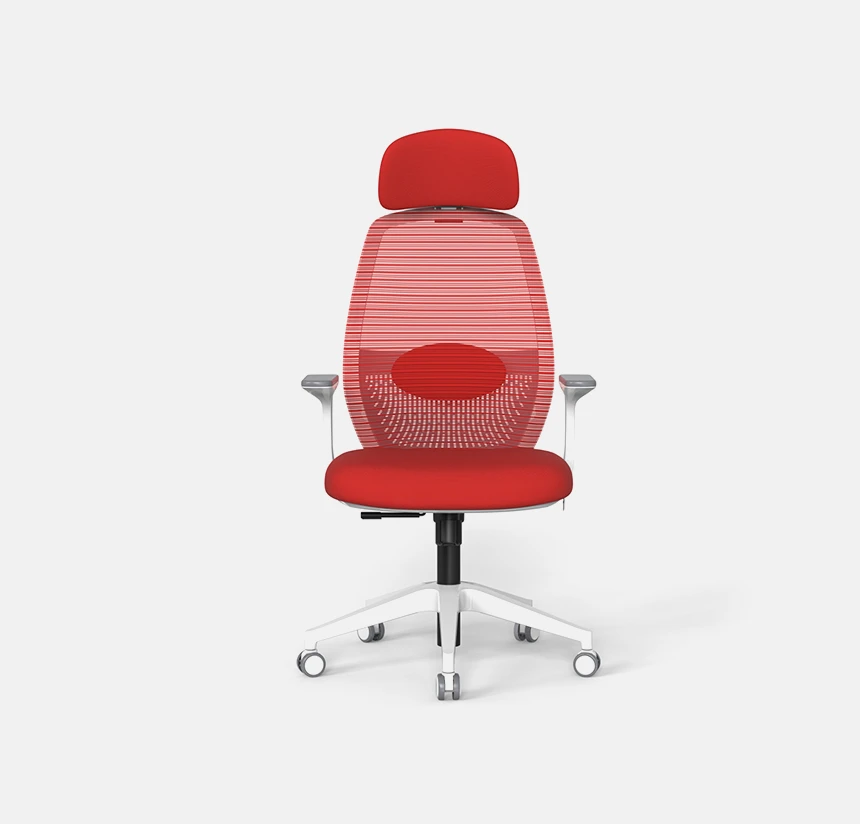Orca High Back Ergonomic Office Chair - Candy Red Mesh