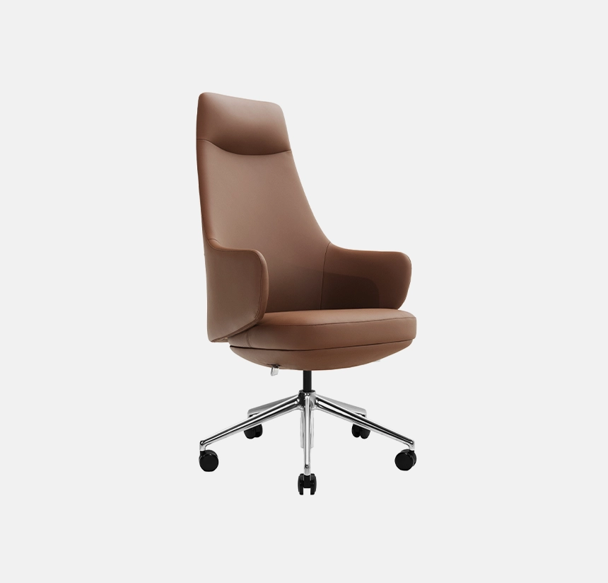 Avon High Back Chair - Tan Brown