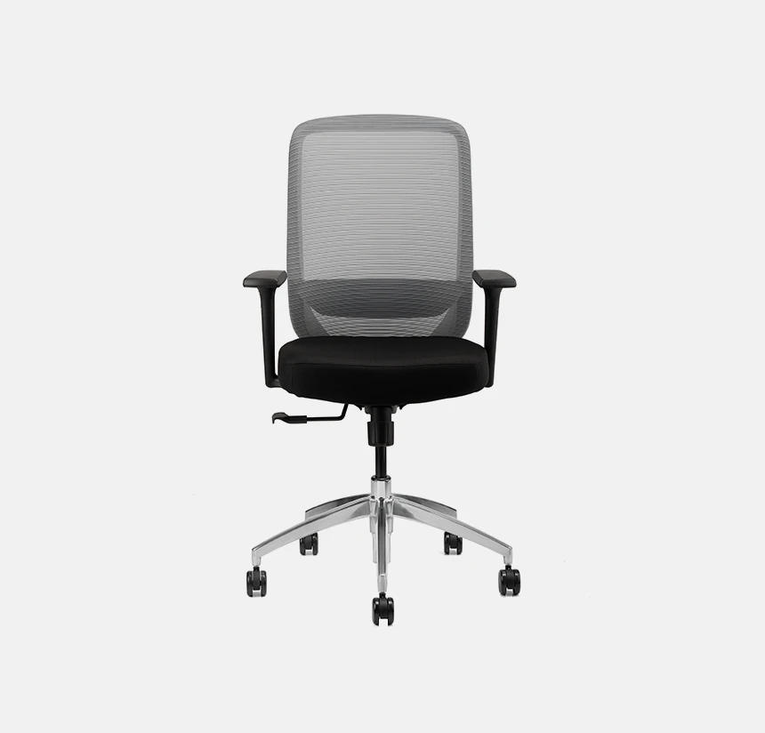 Onyx Mid Back Ergonomic Meeting Chair - Black & Grey Onyx Mid Back Ergonomic Meeting Chair - Black & Grey