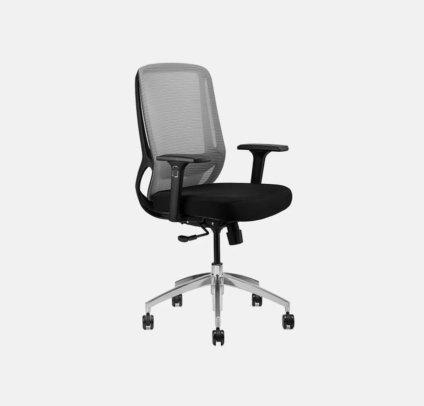 Onyx Mid Back Ergonomic Meeting Chair - Black & Grey Onyx Mid Back Ergonomic Meeting Chair - Black & Grey