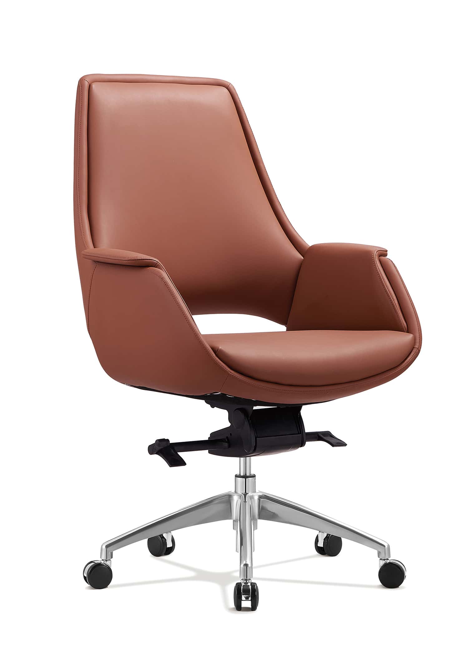 Brown leather executive deals chair