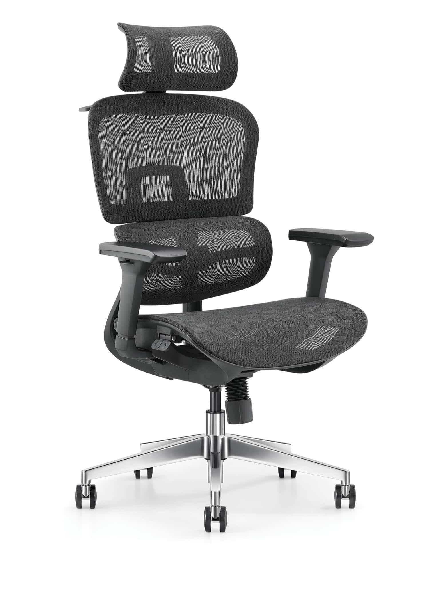 Optron High Back Ergonomic Office Chair Black - BOSQ