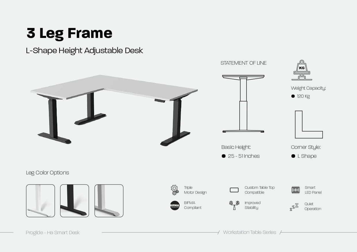 Bosq Height adjustable smart standing desk best premium quality in UAE