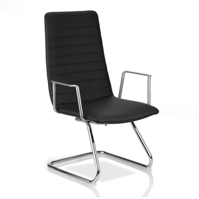 Streak Low Back Leather Visitor Chair | Bosq