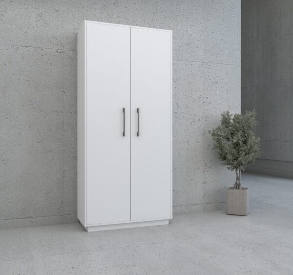 High Cabinet – Perfect Storage Solution for Modern Offices The High Cabinet is the ultimate storage solution, combining functionality with sleek modern design, ideal for office or conference room settings. Crafted with striking clear lines and chamfered fronts, it seamlessly complements contemporary interiors. Its push-to-open handleless doors offer a minimalist aesthetic, opening effortlessly with a single touch.