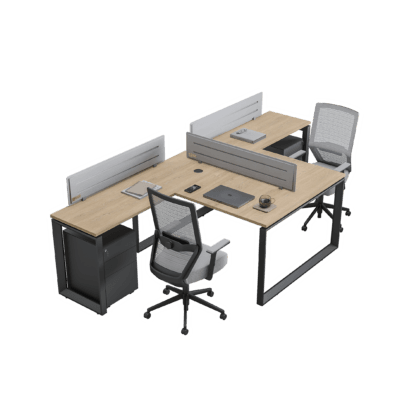 Zenx Series T-shape Cluster Of 2 Workstation