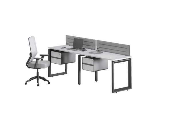 Zenx Series 2×120 – Linear With Hanging Storage Workstation