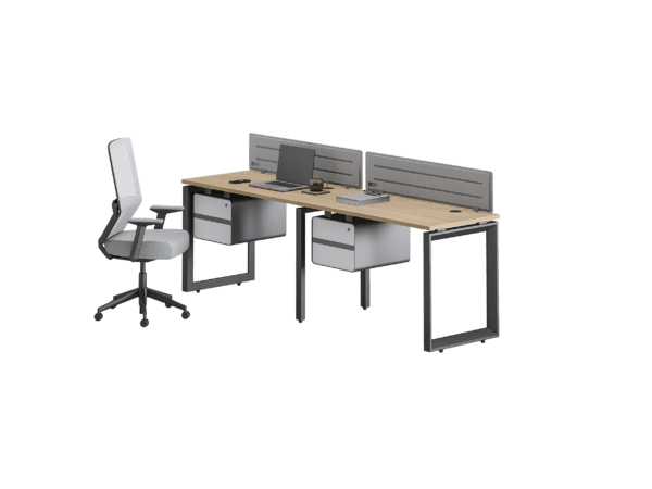 Zenx Series 2×120 – Linear With Hanging Storage Workstation