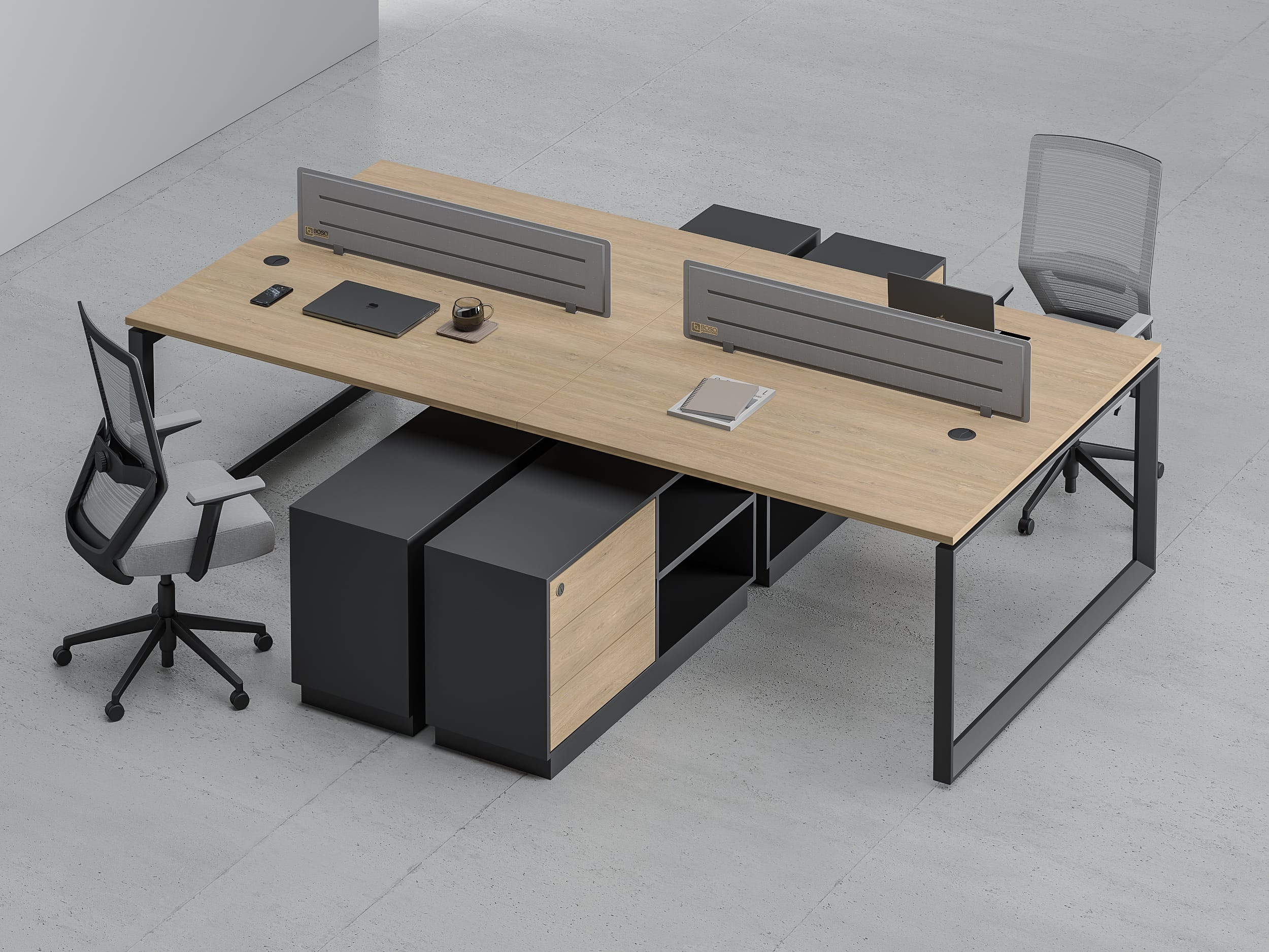 black and wood