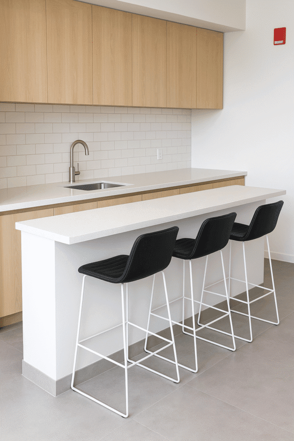 Modern Minimalist Black Bar Stool