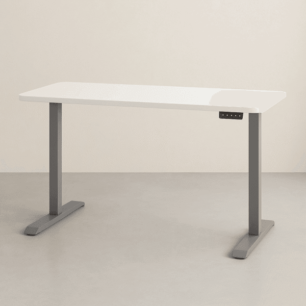 Height adjustable desk white&grey