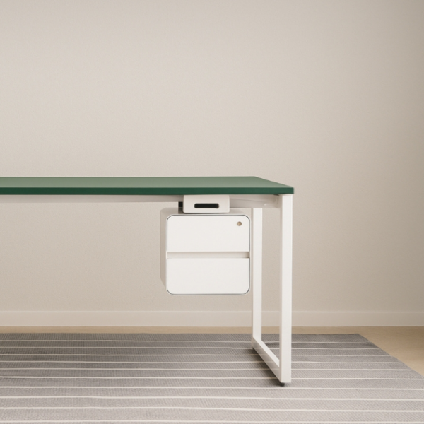 Float 2 Tier Hanging Pedestal Modern Under-desk Storage With Lock
